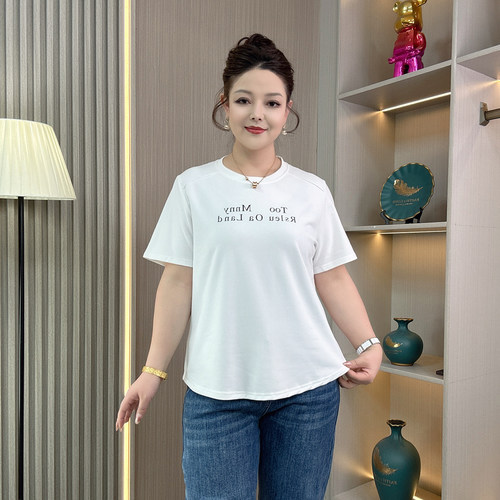 字母印花短袖T恤女显瘦百搭上衣