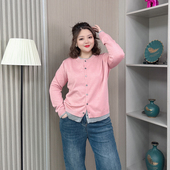 针织开衫 外套女装 大码 假两件宽松长袖 春秋款 慵懒风气质拼接薄毛衣