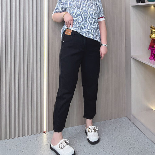 夏装薄款牛仔裤女天丝九分哈伦裤