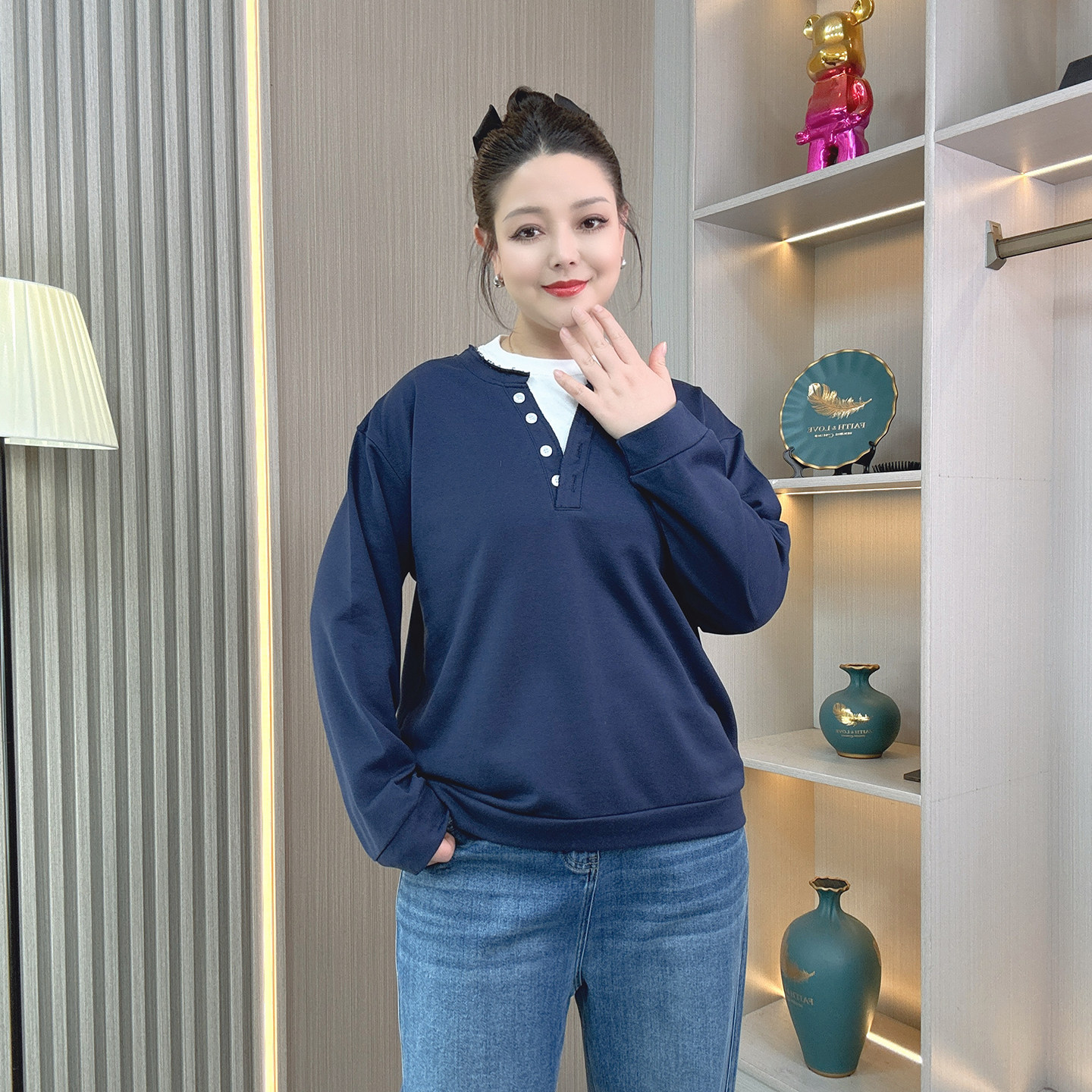 大码休闲假两件套头卫衣女2026春季新款胖mm宽松显瘦内搭长袖上衣,女装/女士精品,大码内搭,淘宝优惠券,粉丝福利购,淘宝优惠卷