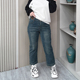 胖mm宽松显瘦休闲直筒九分裤 春秋阔腿牛仔裤 女装 大码 子 女2026新款