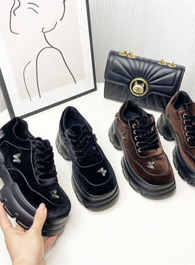 加绒新款英伦学院风软底软面jk配裙子套装小个子乐福鞋22529