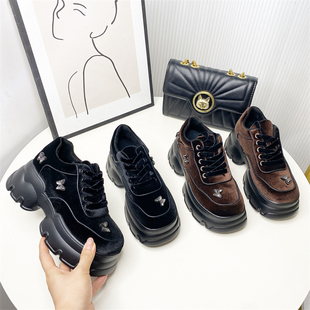 加绒新款英伦学院风软底软面jk配裙子套装小个子乐福鞋22529