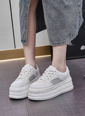 真皮+单网厚底小白鞋夏款舒服轻便板鞋GS52682