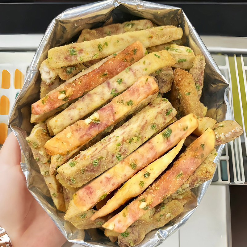 够酥！够脆！荔浦芋头条 蟹黄咸蛋黄香葱薯条追剧解馋零食 巫小蛮,零食/坚果/特产,芋头条,淘宝优惠券,粉丝福利购,淘宝优惠卷