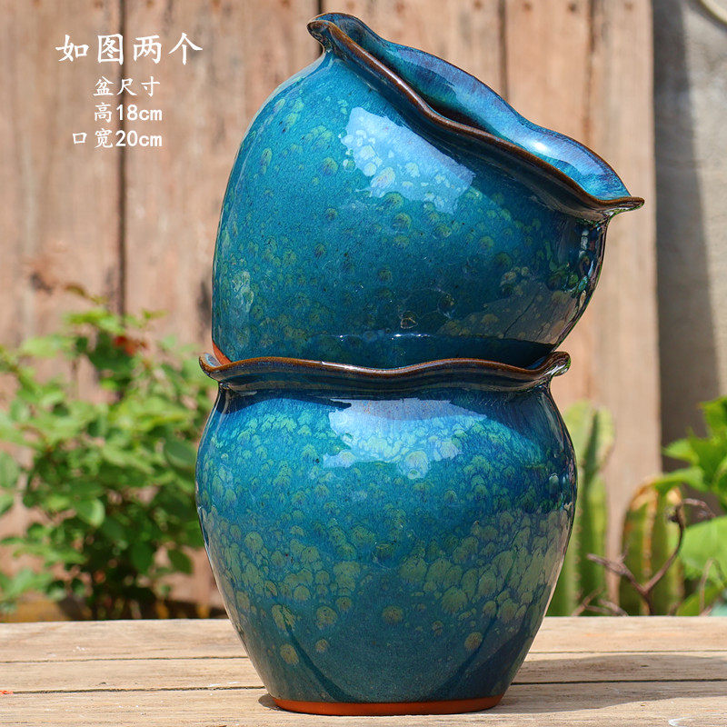 口20高18手工陶罐陶瓷大口径花盆家用透气紫砂粗陶土盆栽多肉,鲜花速递/花卉仿真/绿植园艺,花盆,淘宝优惠券,粉丝福利购,淘宝优惠卷