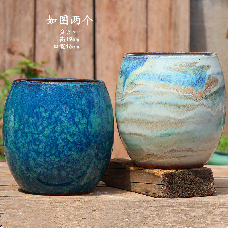 手工粗陶多肉花盆陶瓷客厅阳台绿植花卉专用透气紫砂粗陶老桩高盆,鲜花速递/花卉仿真/绿植园艺,花盆,淘宝优惠券,粉丝福利购,淘宝优惠卷