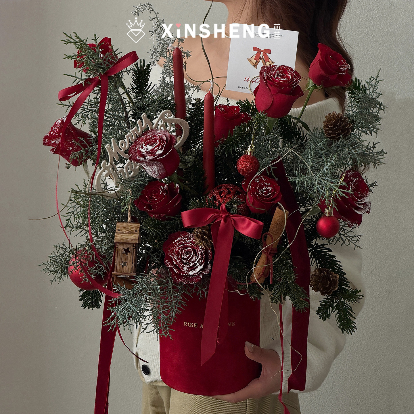 芯苼物语英文烫金布料桶质高级