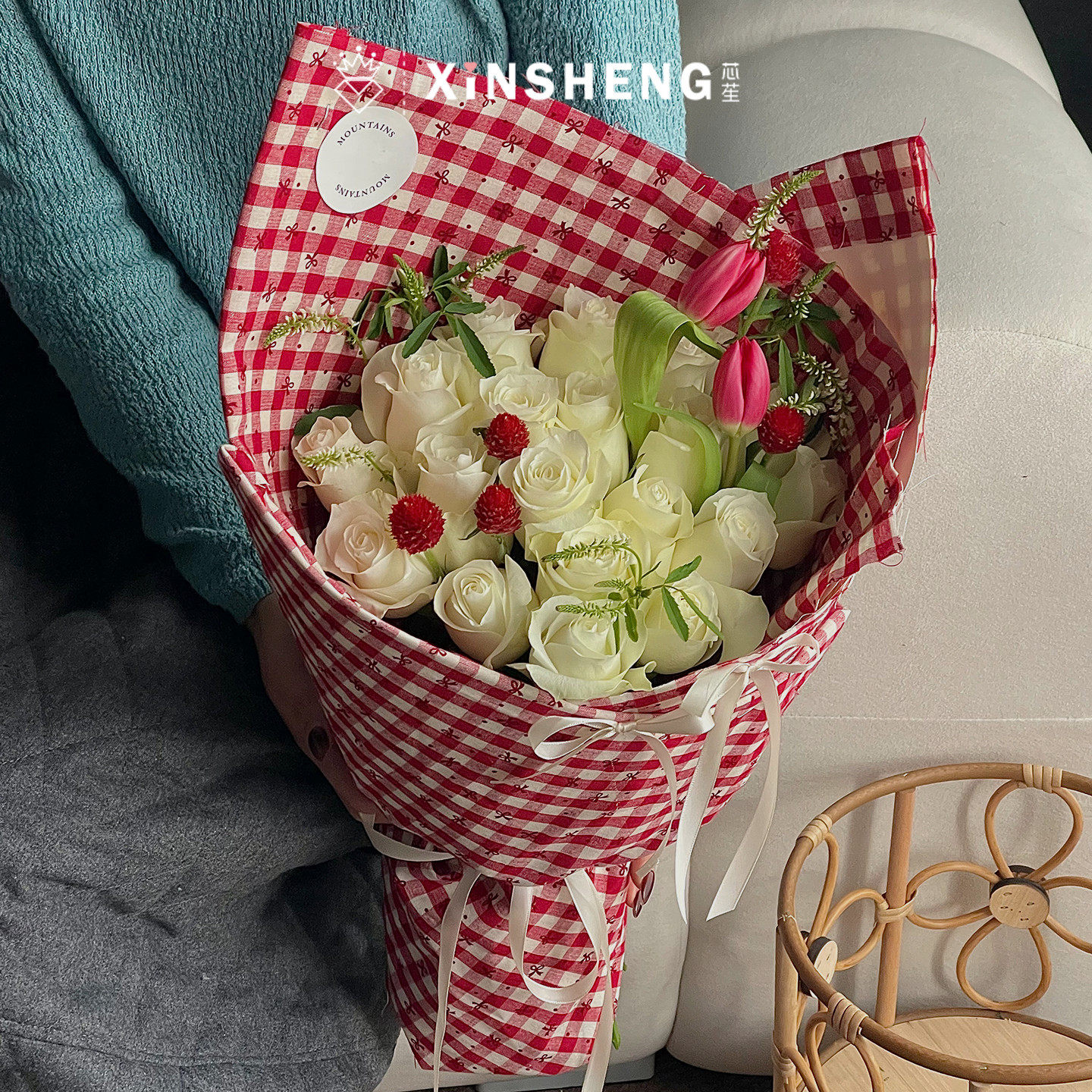 芯苼物语 复古蝴蝶结格子布料花店鲜花花束手工diy包花布花艺资材,鲜花速递/花卉仿真/绿植园艺,花艺纱网/纺织布,淘宝优惠券,粉丝福利购,淘宝优惠卷