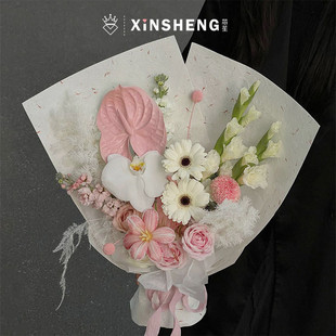 芯苼物语 手撕花瓣纸鲜花花束包花纸手工礼物花艺diy礼品花店资材