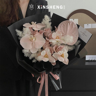 芯苼物语 艺术纸手工diy花艺礼物材料 纯色风华艺术纸鲜花花束包装