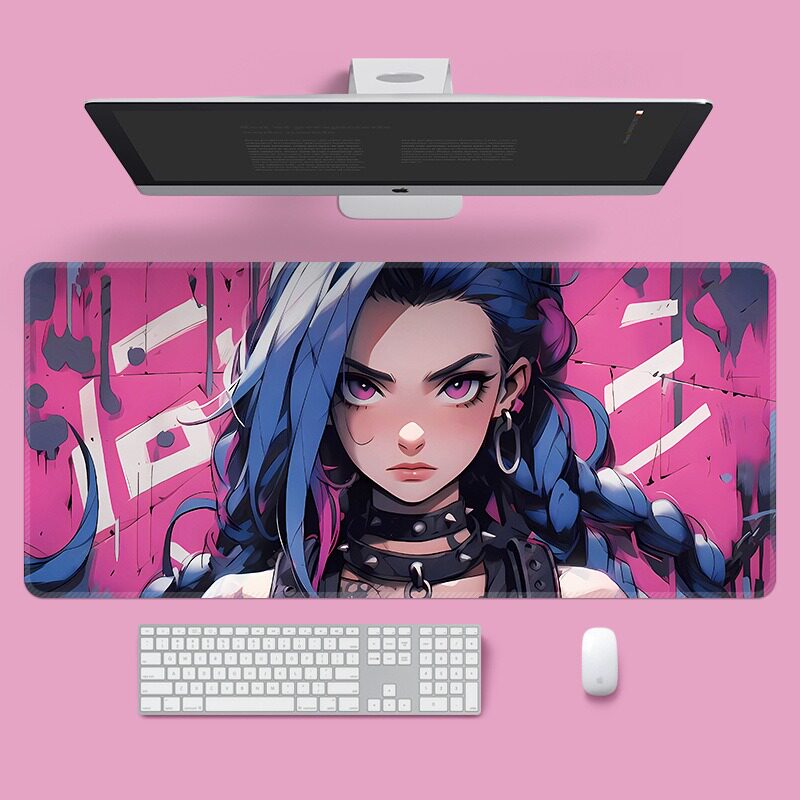 金克斯超大号可爱动漫电竞游戏滑鼠桌垫防滑贴定制服务