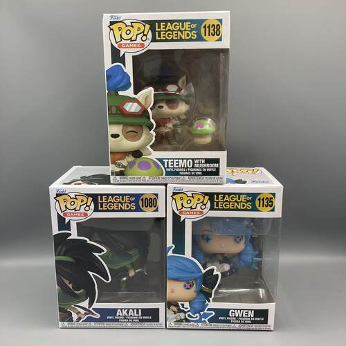 Funko POP英雄联盟League of Legends周边提莫 格温 阿卡丽 手办