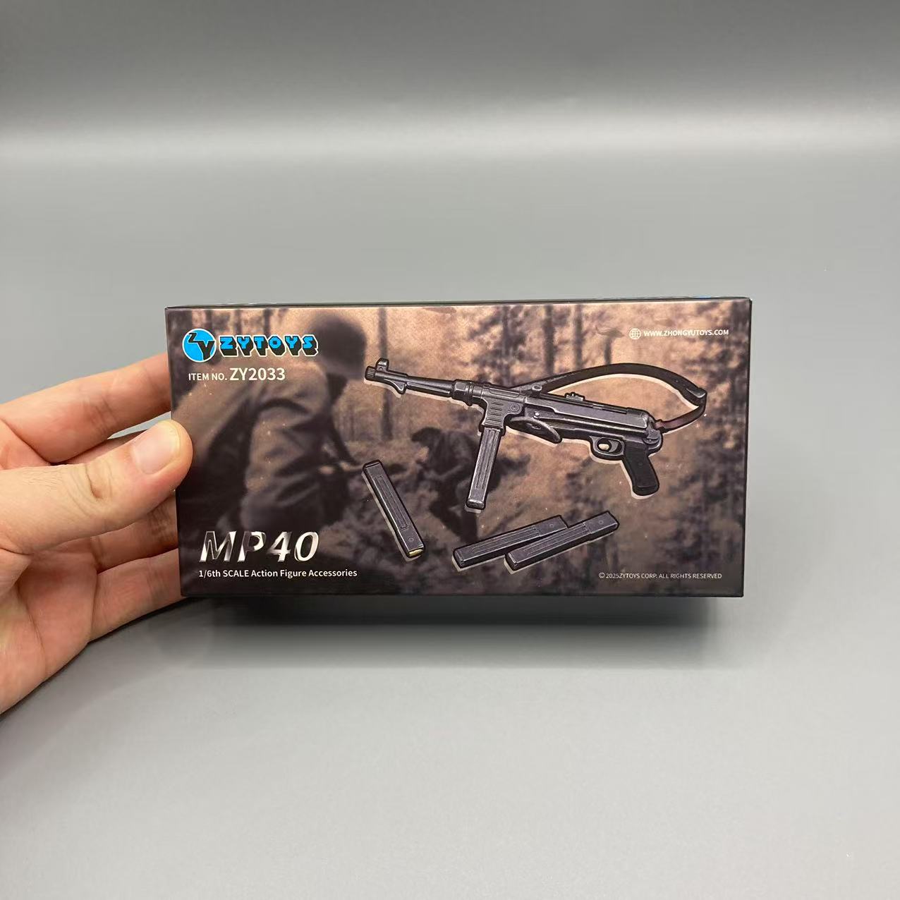 ZYTOYS1/6兵人玩具手办 MP40冲锋枪 德系二战 WWII模型 人偶 现货