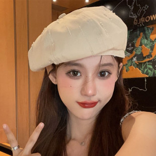 清仓贝雷帽女春夏款可爱2025新款八角帽画家帽子女士帽子工作帽