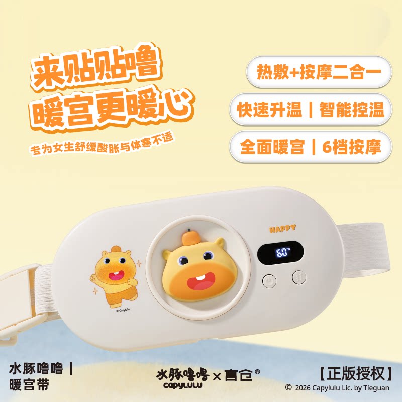 言仓水豚噜噜暖宫带可爱生日礼物