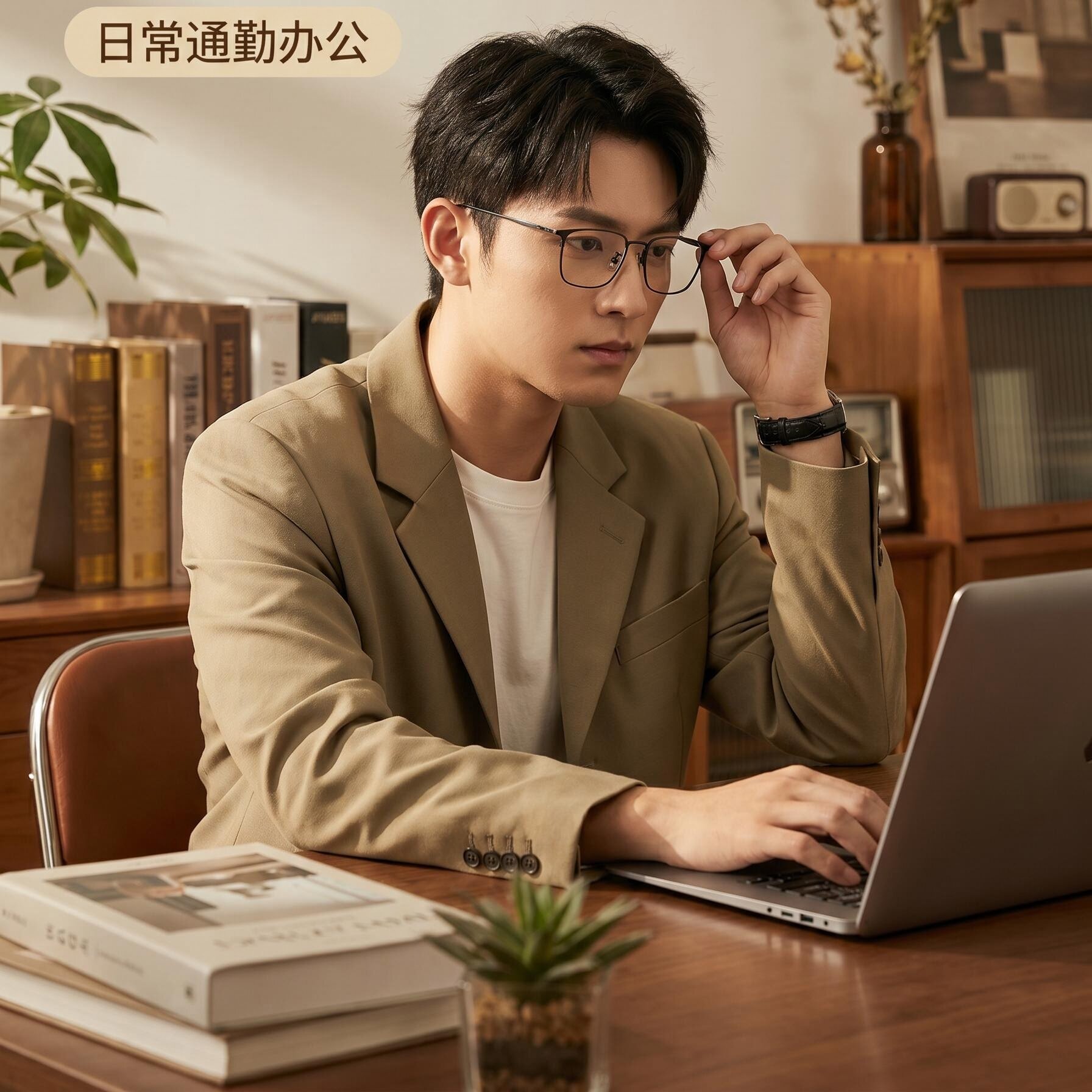 纯钛全框变色防蓝光防雾光学镜