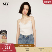 夏季 新品 纯欲辣妹风蕾丝边格纹修身 SLY 小吊带030ISZ80 2401