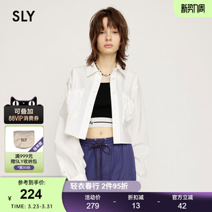 春季 030HSM30 新品 衬衫 2700 玩色主义设计感抽褶口袋短款 SLY