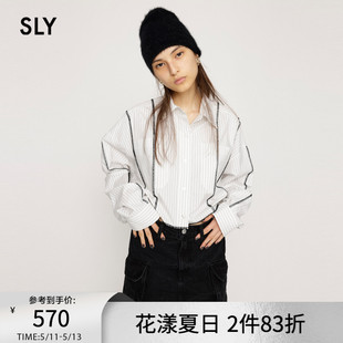 裁剪衬衫 女030GAZ30 休闲风解构大廓型短款 SLY 5870