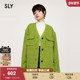 千金淑女小香风毛边V领短外套030HAR30 SLY冬季 新品 5381