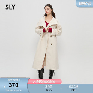 都市通勤高智优雅长款 SLY 春季 新品 2671 毛呢大衣女030HAA30