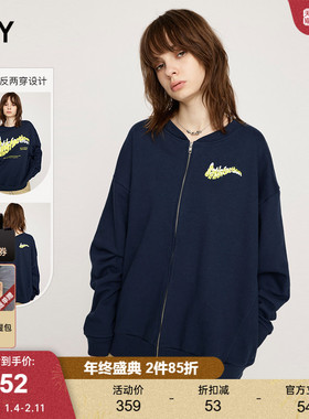 SLY 2024冬季新品原宿街头风双层印花圆领卫衣030HAY90-2501