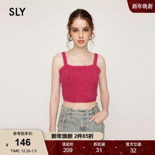 甜辣风内搭纯色毛绒吊带背心030HAY70 新品 2751 2024冬季 SLY