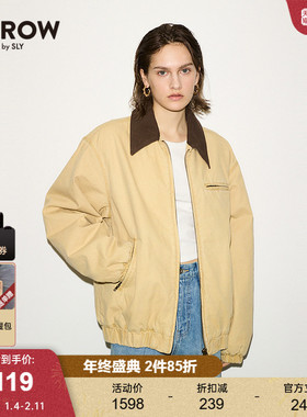 【THROW系列】SLY 2025春季新品男友风夹棉夹克外套030IS030-0071