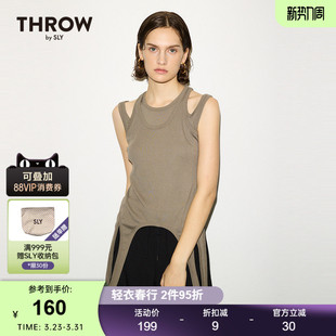 THROW系列 假两件环形下摆背心030HA080 SLY 新品 0041 夏季