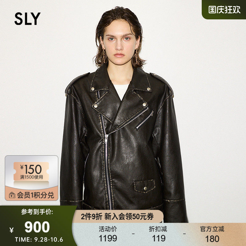 【THROW系列】SLY 春季新品机车风皮质夹克外套030IS030-0051