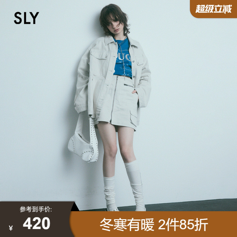 SLY工装风多口袋牛仔短裙