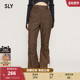 030HAR31 SLY 3681 复古港风Y2K抽褶微喇裤 高腰休闲裤 冬季 新品