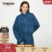 冬季 新品 THROW系列设计感裂纹牛仔衬衫 SLY 030HA010 1911