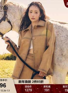 SLY x Nagomi 2025春季新品复古做旧巴恩风夹克外套030ISR01-0551