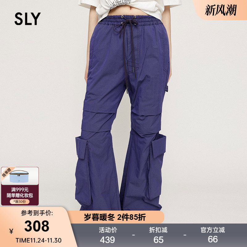 SLY美式复古辣妹户外工装裤