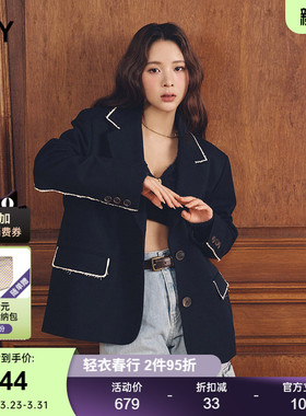 SLY  早春新品非正式学院风西装外套030HSA01-0020