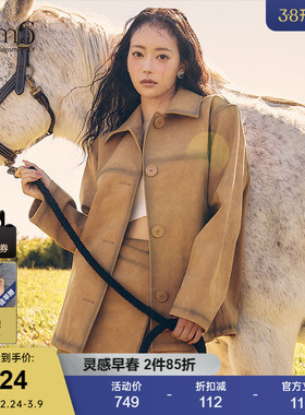 SLY x Nagomi 春季新品复古做旧巴恩风夹克外套030ISR01-0551