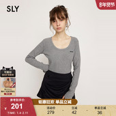 SLY 2811 030HAZ80 春季 通勤简约基础罗纹圆领套头针织衫
