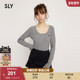 SLY 2811 030HAZ80 春季 通勤简约基础罗纹圆领套头针织衫
