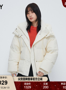 SLY冬季新品短款连帽软糯面包保暖羽绒服外套038HAU30-0331