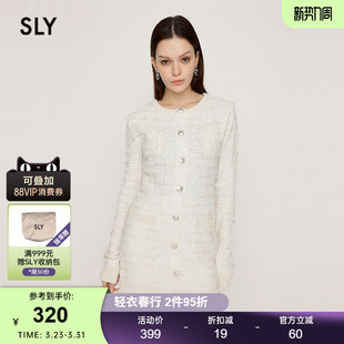 针织连衣裙女030HAZ73 SLY 优雅淑女小香风短款 新品 5771 春季