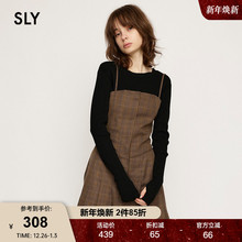SLY 2024冬季新品法式赫本风多穿法百褶吊带连衣裙030HAR33-5761