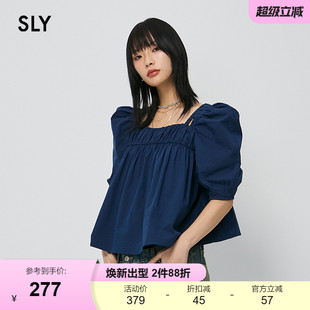 女038HAZ30 SLY 多穿法衬衫 春季 0201 甜美森系可爱泡泡袖