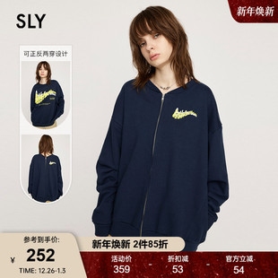 原宿街头风双层印花圆领卫衣030HAY90 新品 2501 2024冬季 SLY