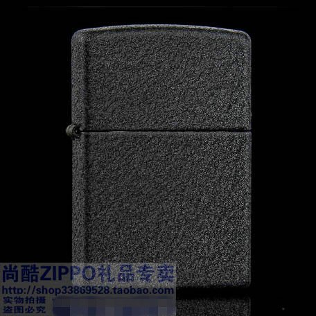 原装正品ZIPPO正版打火机定制二战经典黑裂漆236黑色磨砂免费刻字