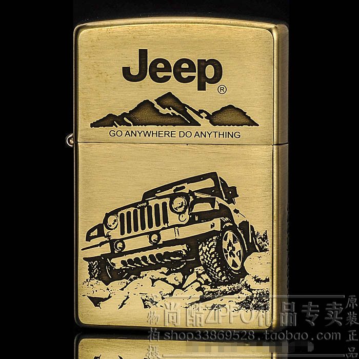 三面蚀刻 zippo正品打火机纯铜吉普车 JEEP汽车标志纯正版深刻