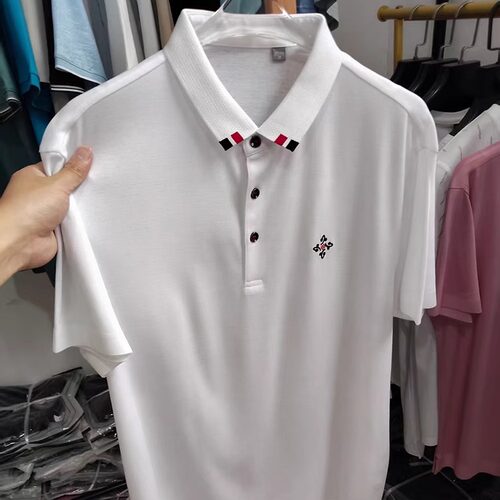 高弹垂感！针织短袖男polo衫