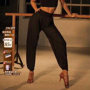 ZYM【移动桑拿】裤子高腰爆汗裤拉丁舞练功服锁温涂银腰25098