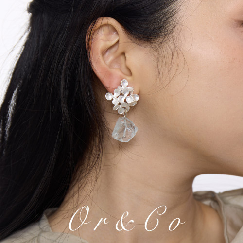 OrCo水晶耳钉925银针视觉系耳饰